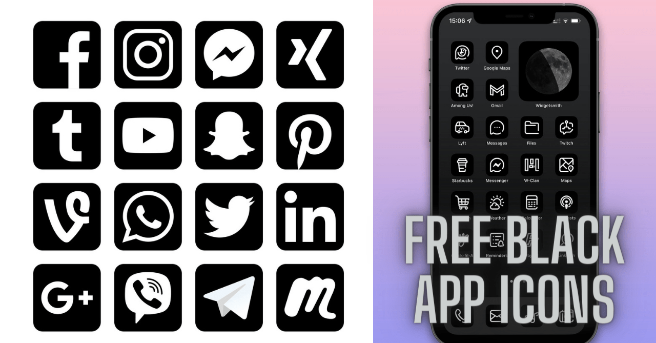 free-black-app-icons