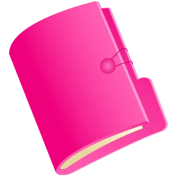 pink folder icon logo and symbole 1