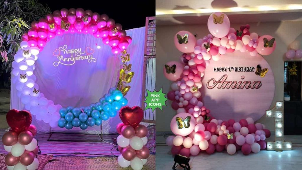 Balloon Arch Decoration for the Party Stage Balloon Arch Decoration for the Party Stage