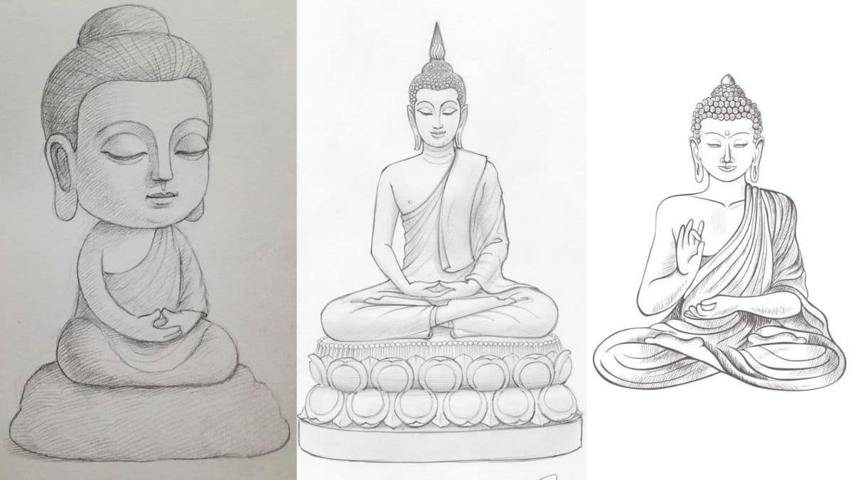 Best Buddha Drawing Ideas with Colour