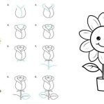 Easy Flower Drawing for Kids Step by Step