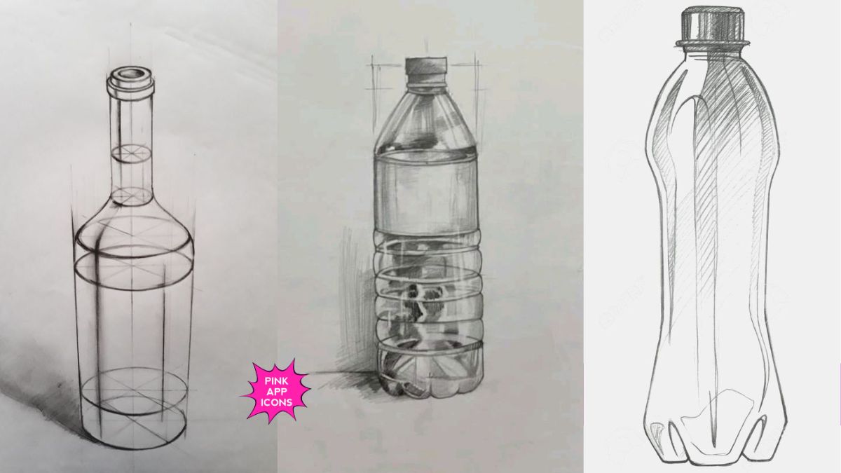 Easy Water Bottle Drawing Realistic Step by Step