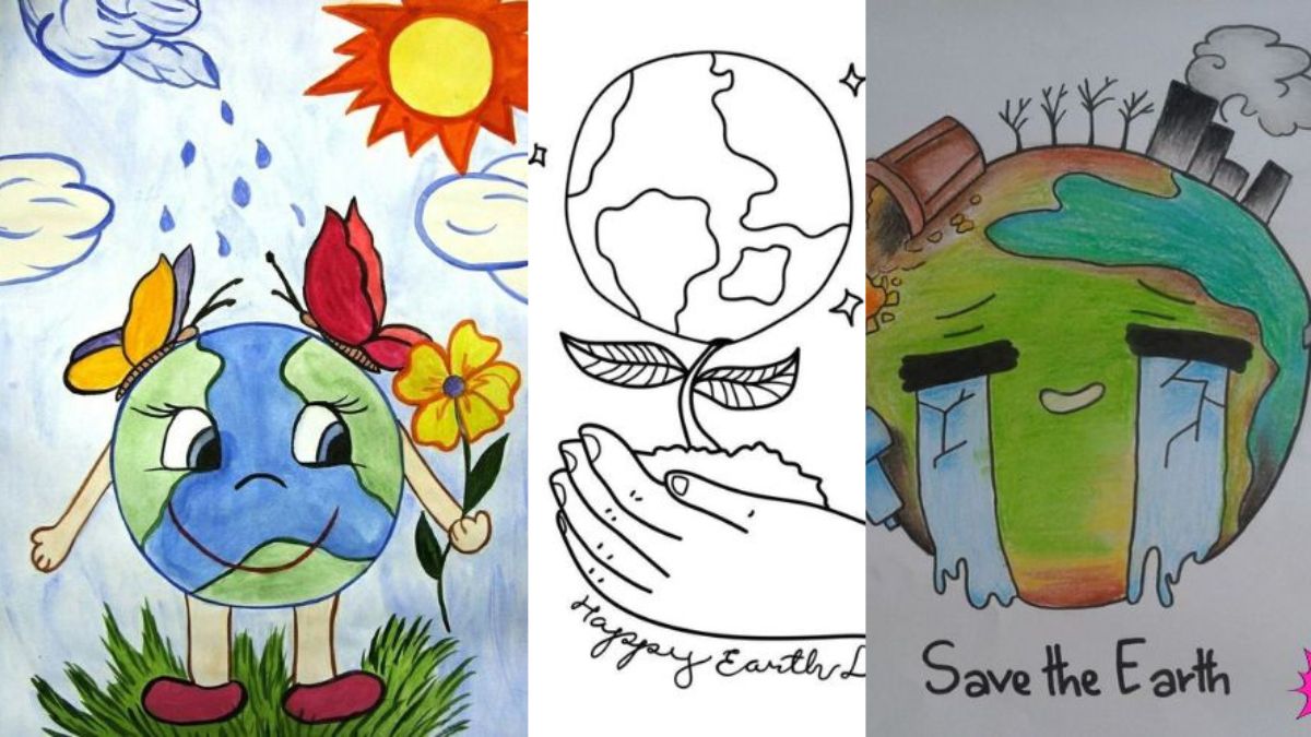 Easy to Save Earth Drawing Ideas