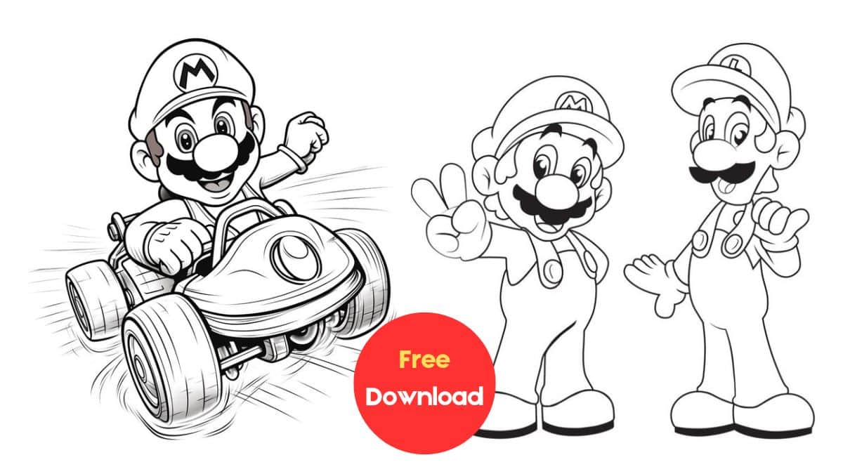 Free Mario Coloring Pages Free Printable Pdf