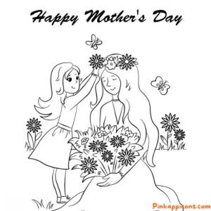 Free Happy Mother's Day Coloring Page Printable PDF