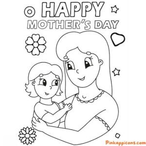 Free Happy Mother's Day Coloring Page Printable PDF