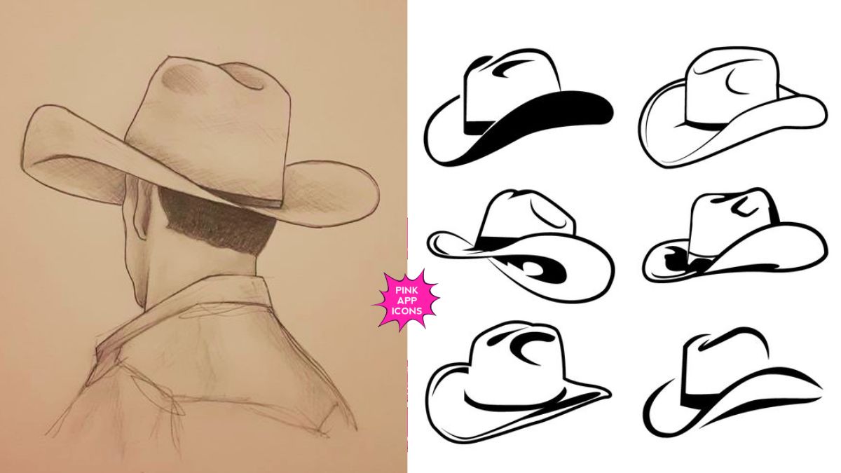 Easy Cowboy Hat Drawing for Kids Sketch