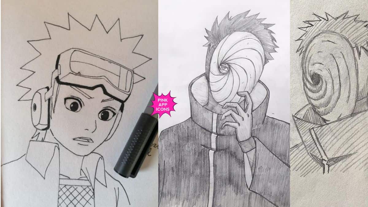 Easy Obito Drawing Pencil Step by Step