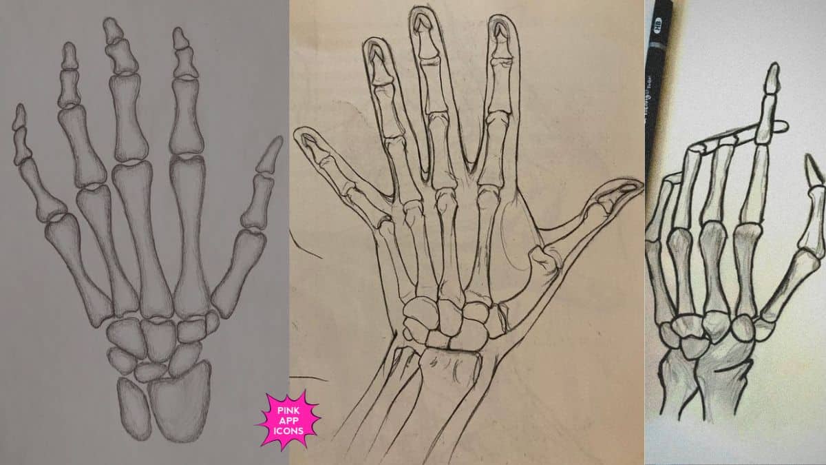 Easy Skeleton Hand Drawing on Skin