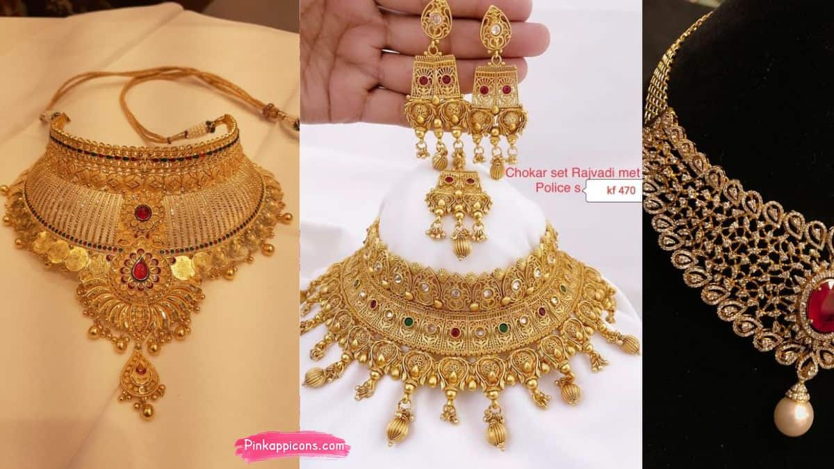 Latest Gold Choker Designs Indian Ideas