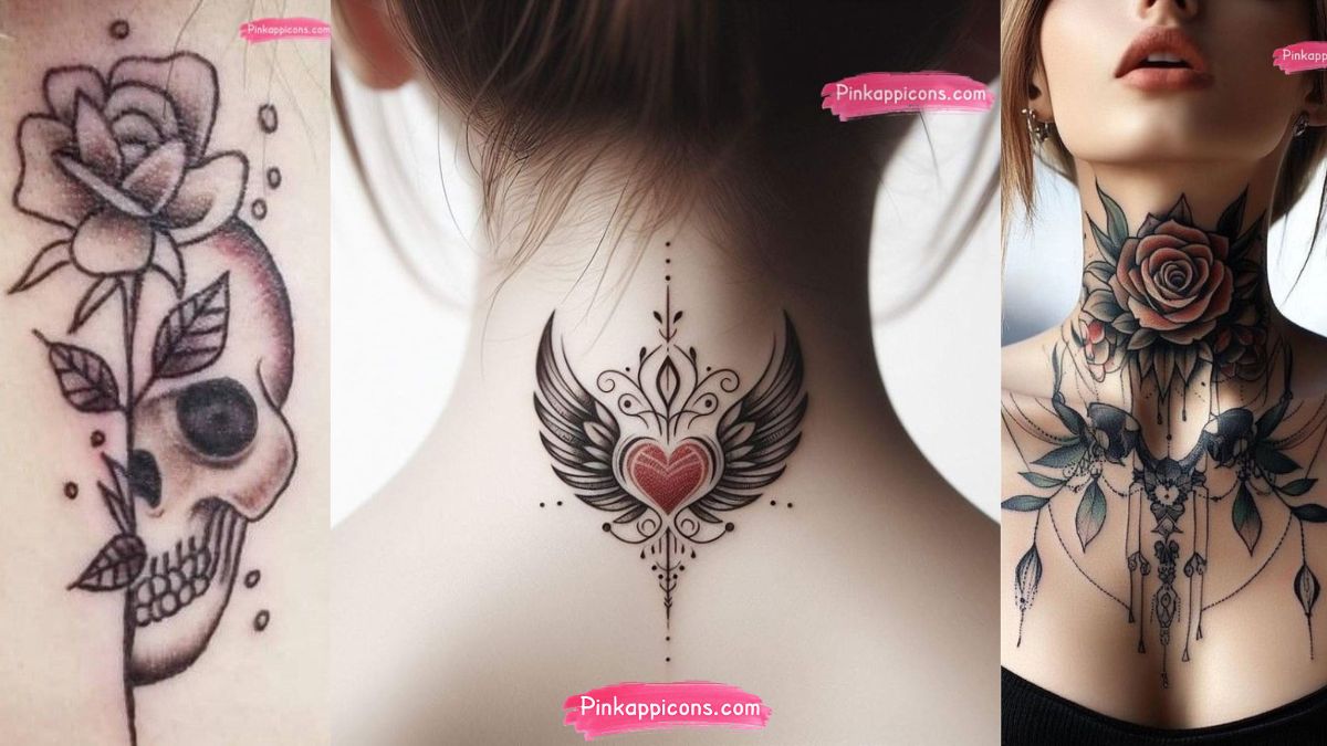 Simple Small Neck Tattoo Ideas for Girls