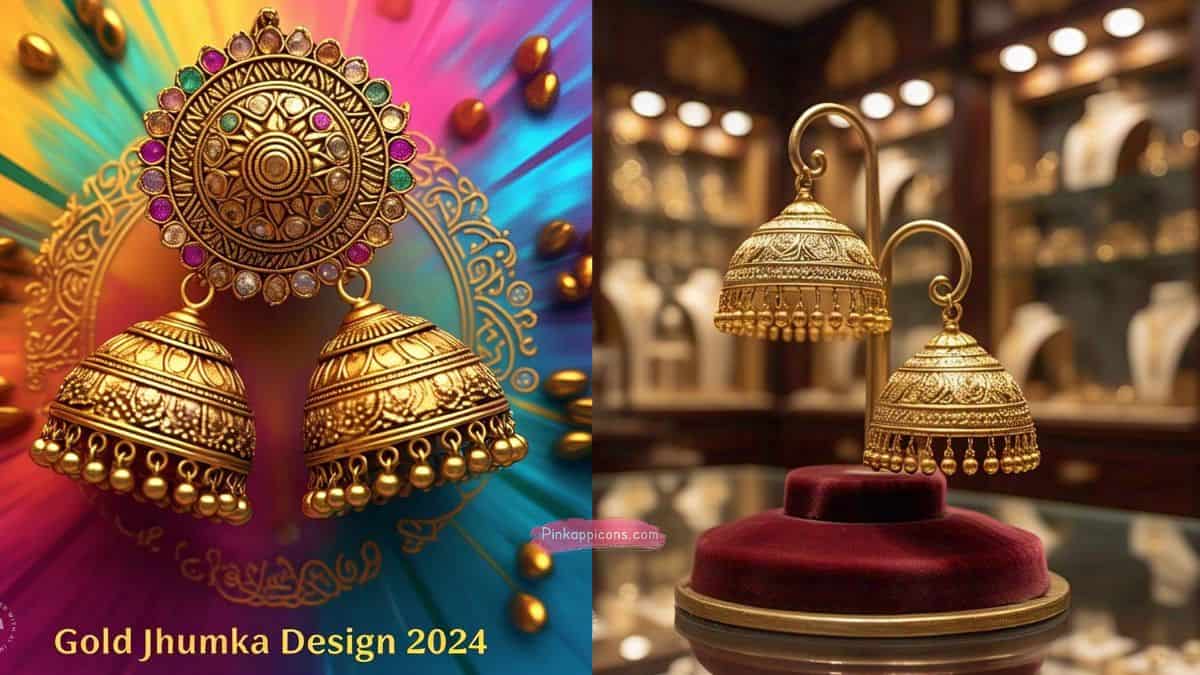 Best Gold Jhumka Designs Ideas