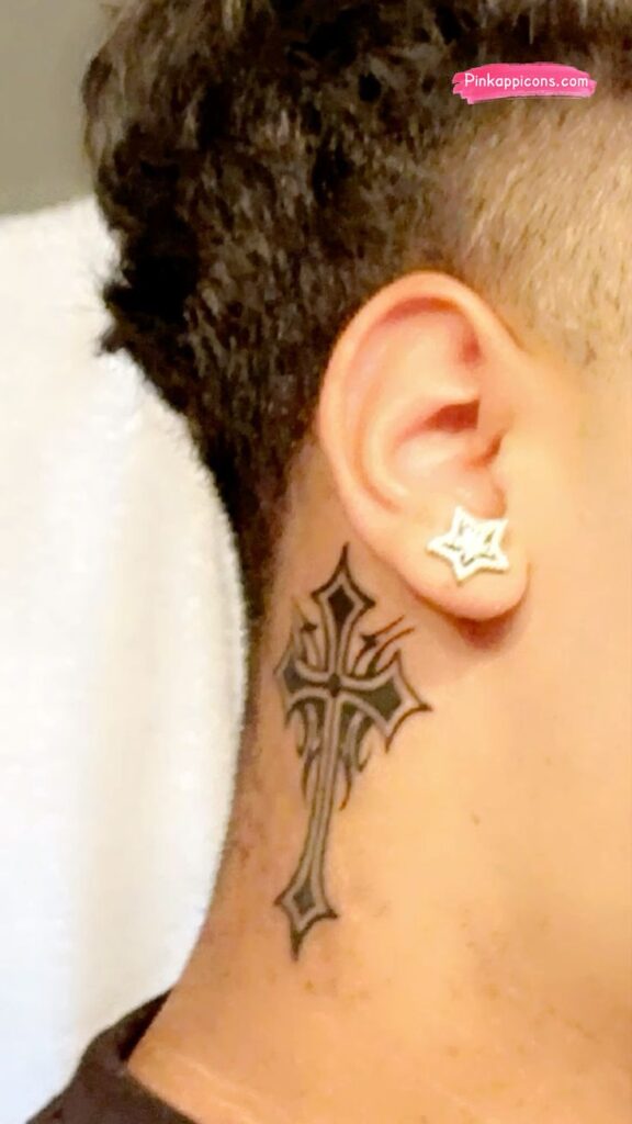Cross Tattoo Ideas for Men Behind Ear Cross Tattoo Ideas for Men Behind Ear