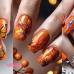 Latest Orange Nail Design Ideas