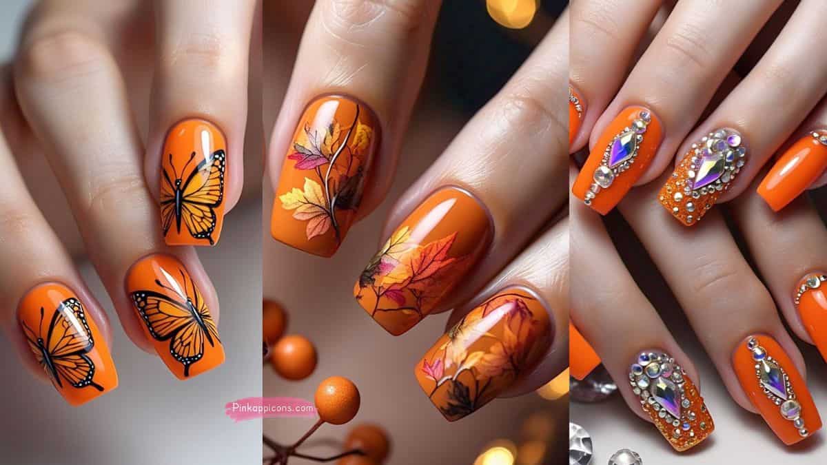Latest Orange Nail Design Ideas Latest Orange Nail Design Ideas