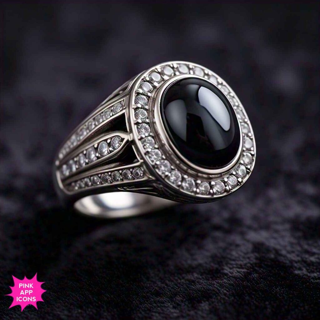 Men Ring Design Black Stone Men Ring Design Black Stone