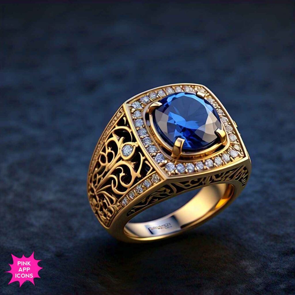 Men Ring Design Bluestone Men Ring Design Bluestone