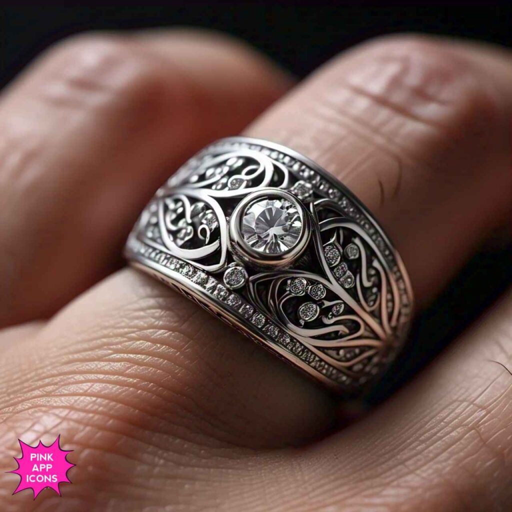 Men Ring Design Silver Diamond Men Ring Design Silver Diamond