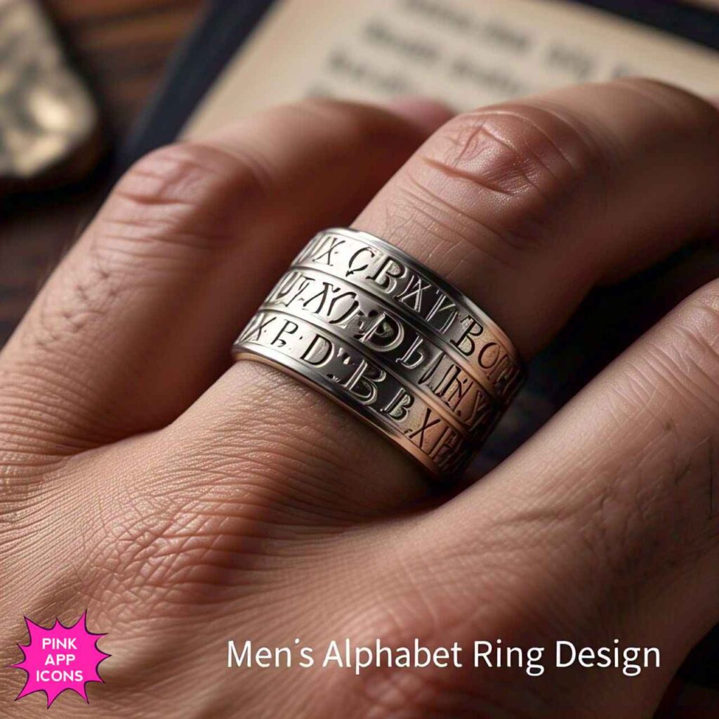 Mens Alphabet Ring Design Mens Alphabet Ring Design