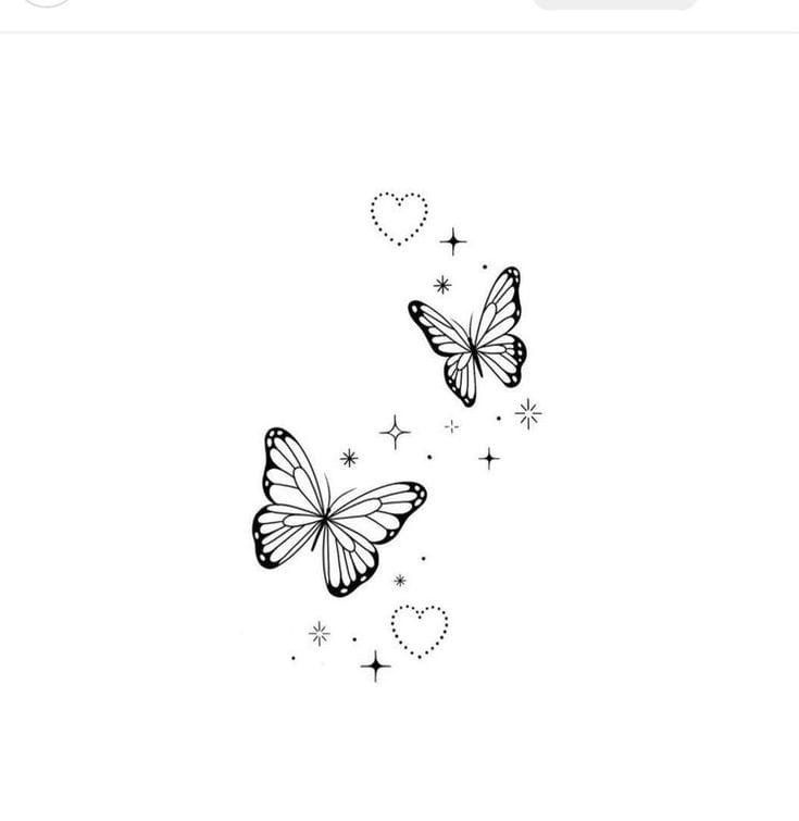 Neck Tattoo Ideas for Girls Tiny Butterflies