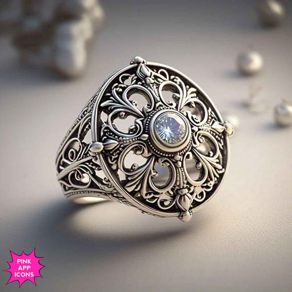 Silver Men Ring Design Chandi Silver Men Ring Design Chandi