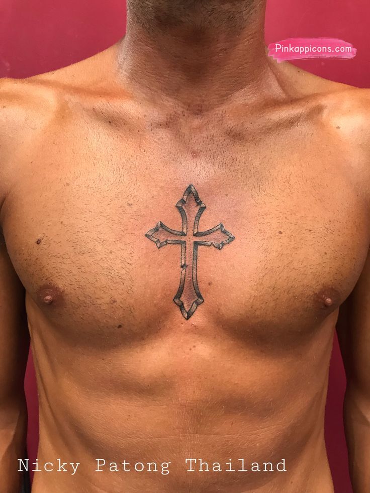 Simple Cross Tattoos for Men Chest Simple Cross Tattoos for Men Chest