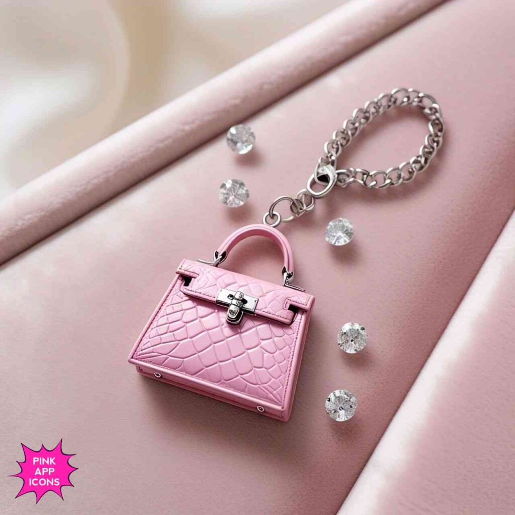 Pink Designer Bag Charm Pink Designer Bag Charm