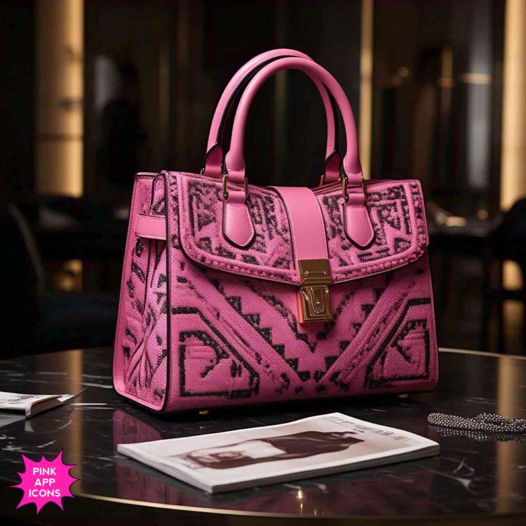 Pink and Black Designer Bag Pink and Black Designer Bag