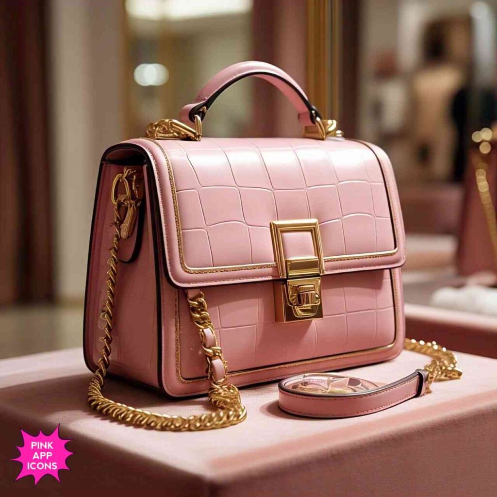 Pink and Gold Designer Bag Pink and Gold Designer Bag
