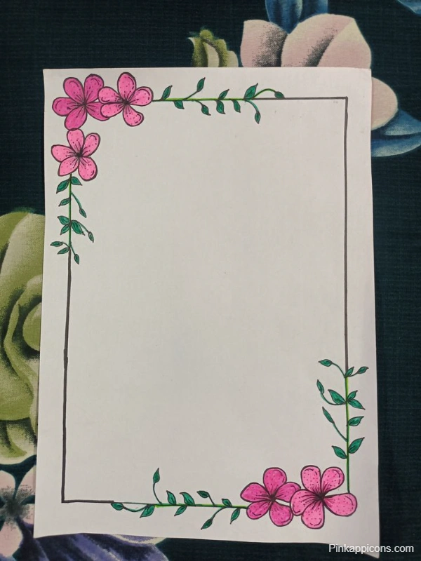 A4 Size Paper School Project Front Page Border Design for Project