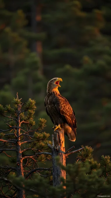 Beautiful White-tailed Eagle Wallpaper Bird in Wilderness
