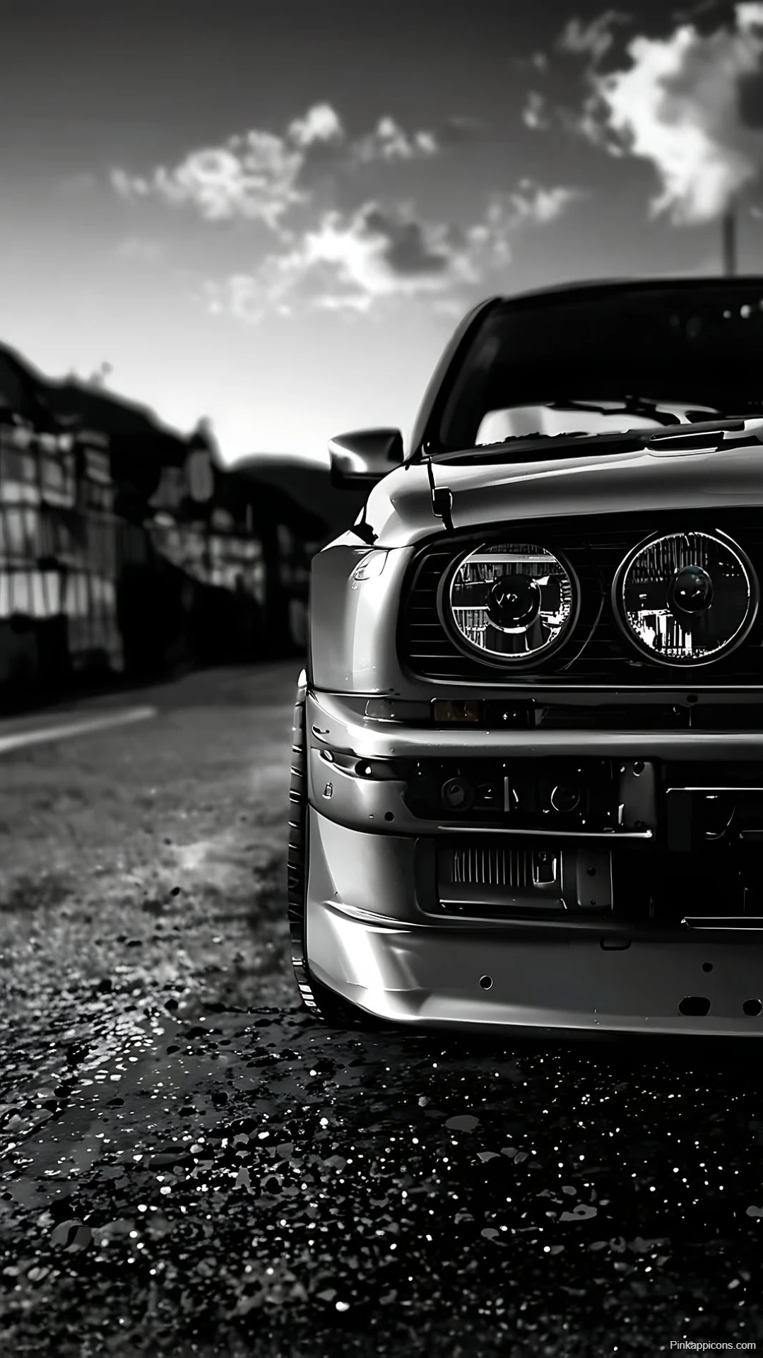 Black and White BMW E30 M3 Wallpaper Classic Icon