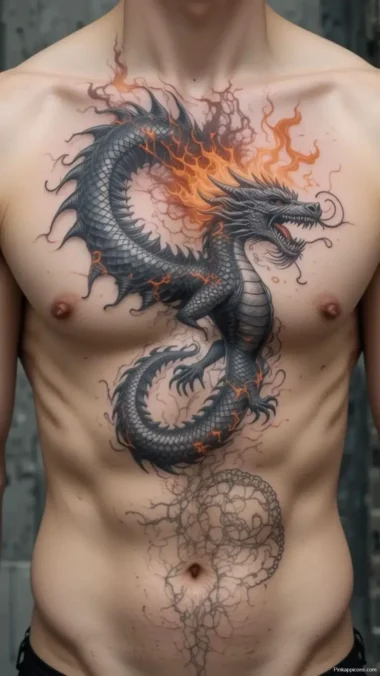Chest Dragon Tattoo Chest Dragon Tattoo