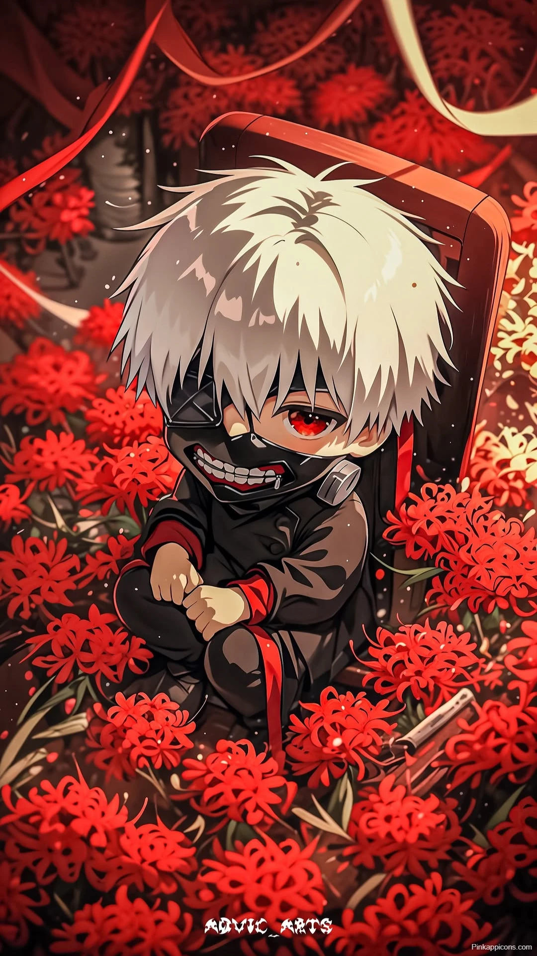 Chibi Kaneki Ken Flowers Wallpaper Cute Tokyo Ghoul Chibi Kaneki Ken Flowers Wallpaper Cute Tokyo Ghoul