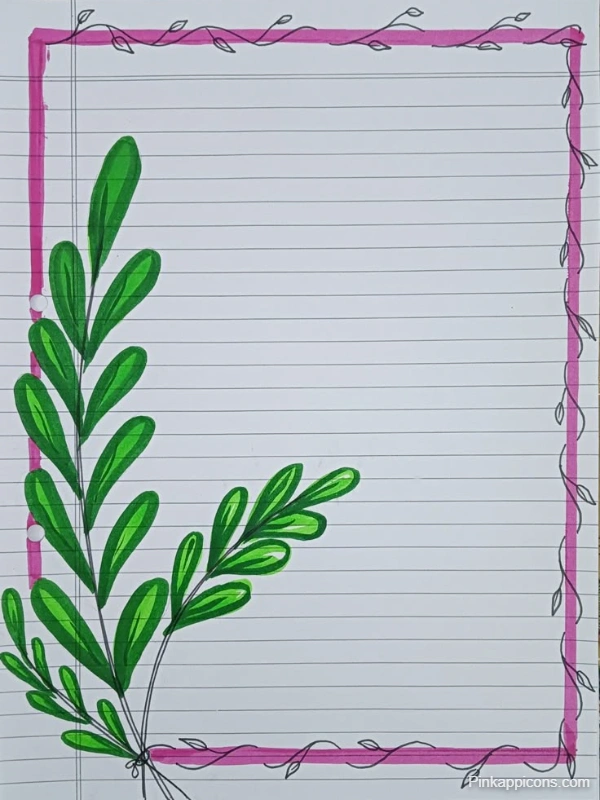 Creative Handmade School Project Front Page Design