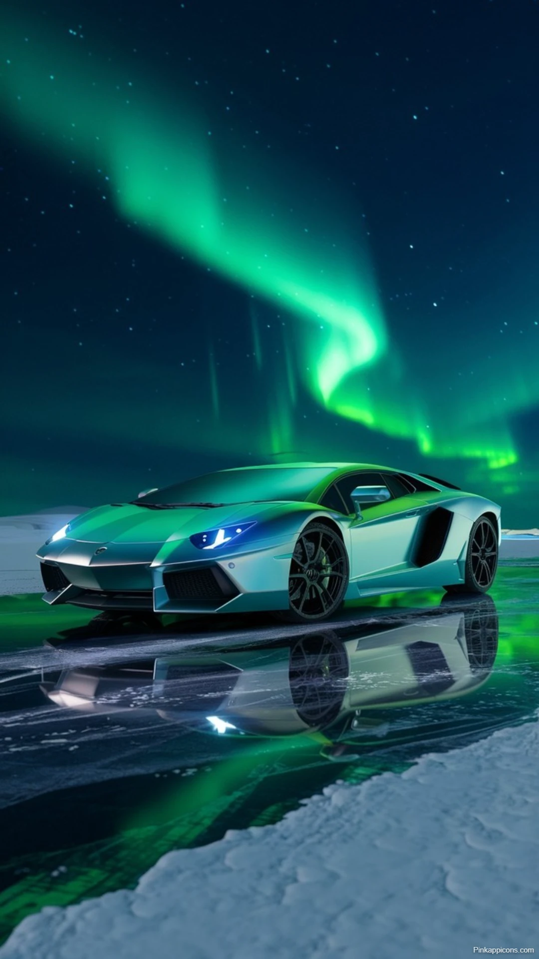 Cyan Lamborghini Aventador Wallpaper Emerald Aurora Dance