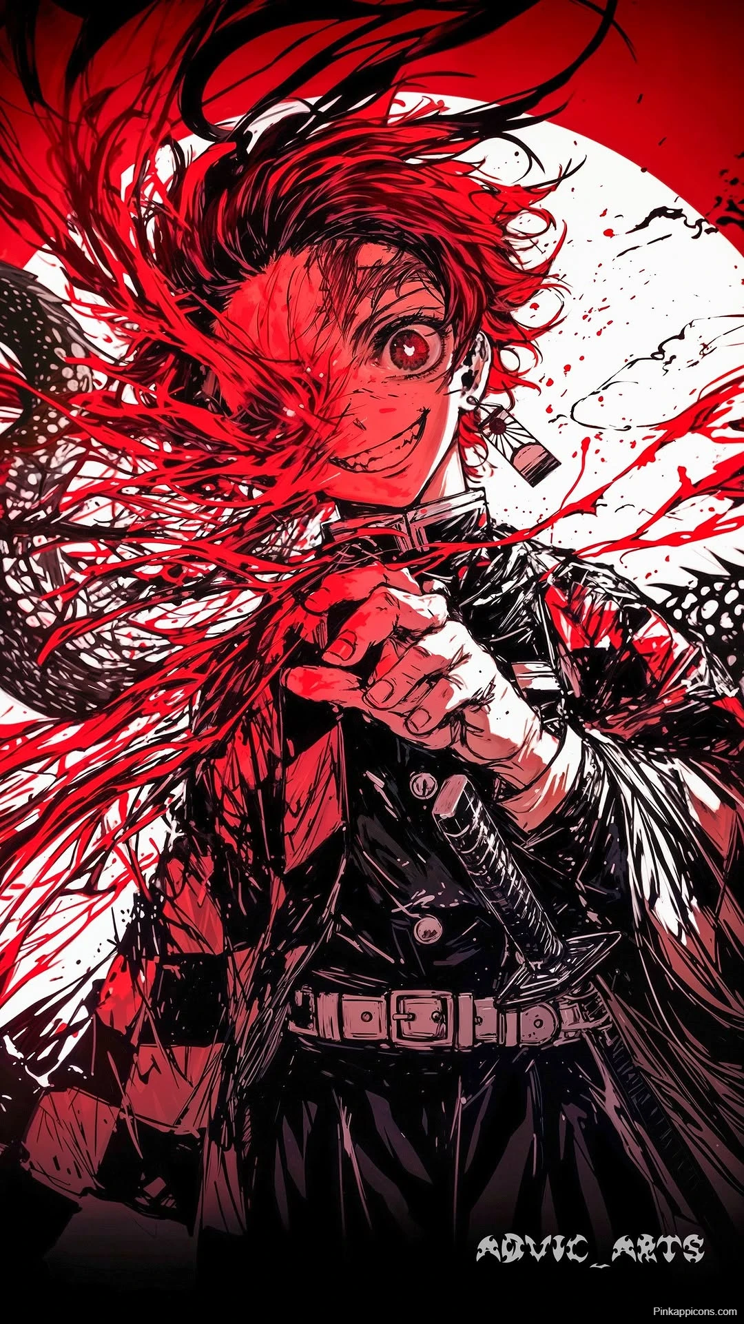 Demon Slayer Tanjiro Kamado Wallpaper Intense Anime Portrait Demon Slayer Tanjiro Kamado Wallpaper Intense Anime Portrait