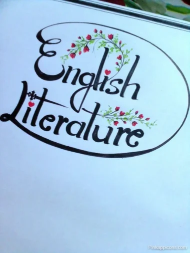 English Notebook Front Page Design