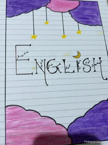 English Project Front Page Design Simple