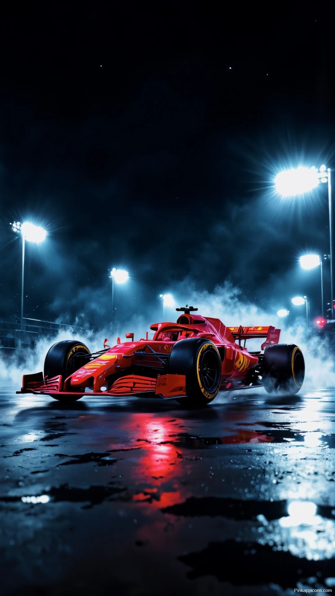 F1 Ferrari Wallpaper Night Race Atmosphere