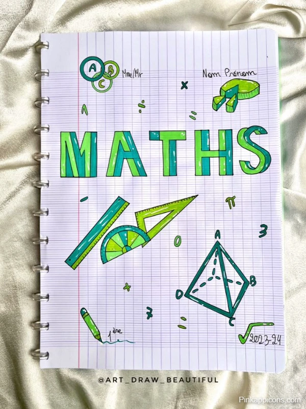Front Page Design for Maths Notebook