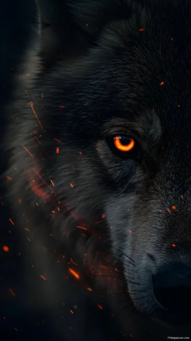 Glowing Eye Wolf Wallpaper Mysterious Predator