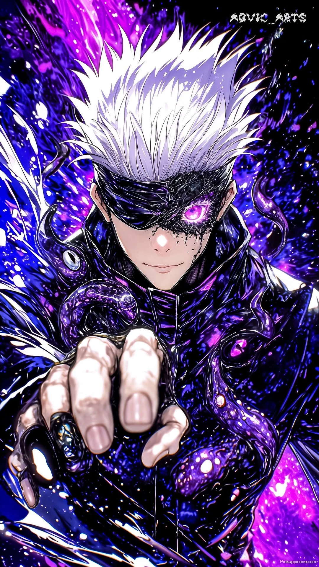 Gojo Satoru Cosmic Wallpaper Intense Jujutsu Kaisen Power Gojo Satoru Cosmic Wallpaper Intense Jujutsu Kaisen Power