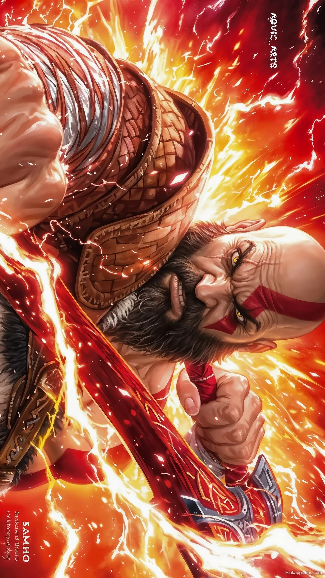 Kratos Blades Wallpaper God of War Fiery Fury Kratos Blades Wallpaper God of War Fiery Fury