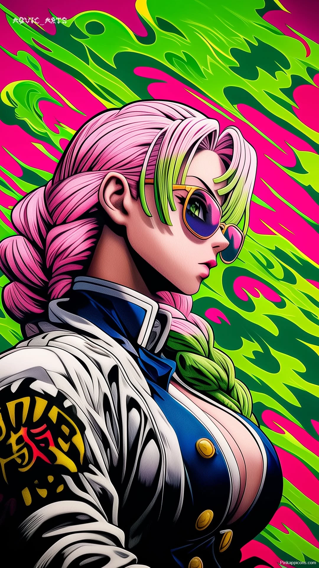 Mitsuri Kanroji Colorful Wallpaper Stylish Demon Slayer Hashira Mitsuri Kanroji Colorful Wallpaper Stylish Demon Slayer Hashira