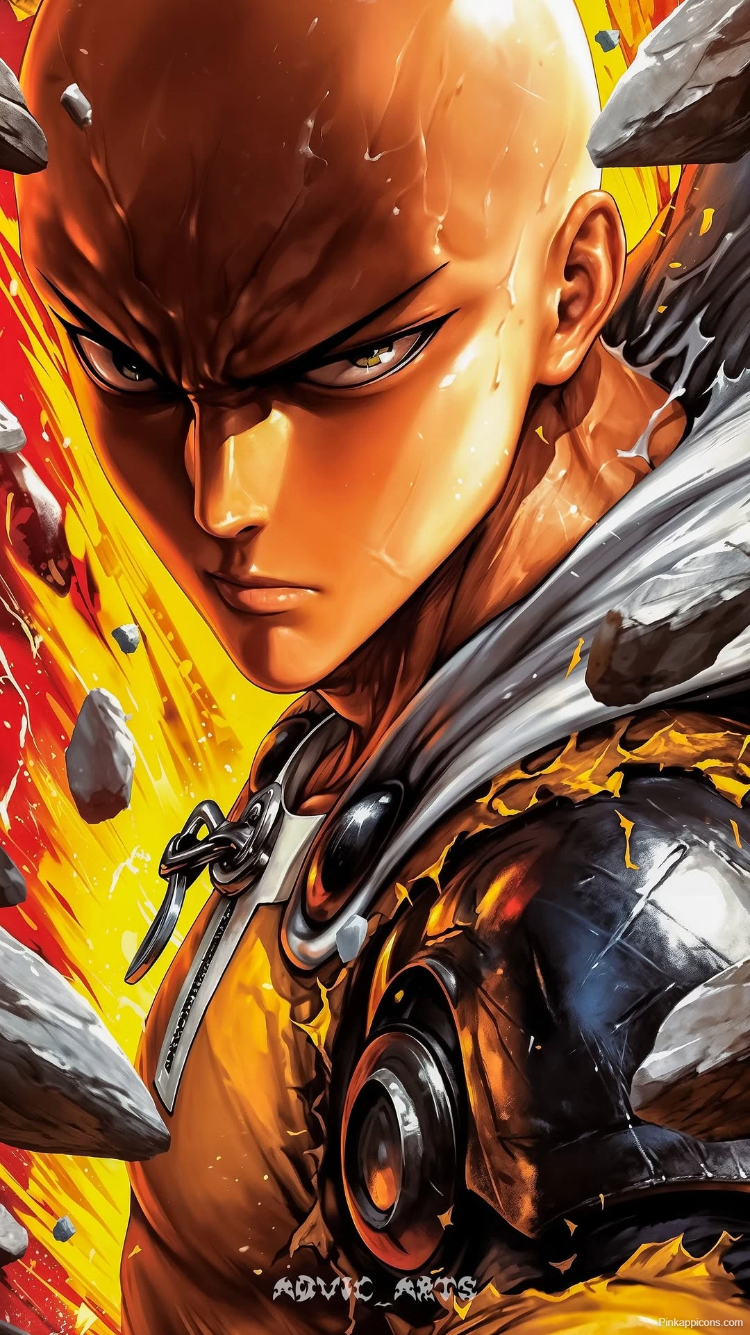 Saitama Focused Wallpaper One Punch Man Intense Look Saitama Focused Wallpaper One-Punch Man Intense Look