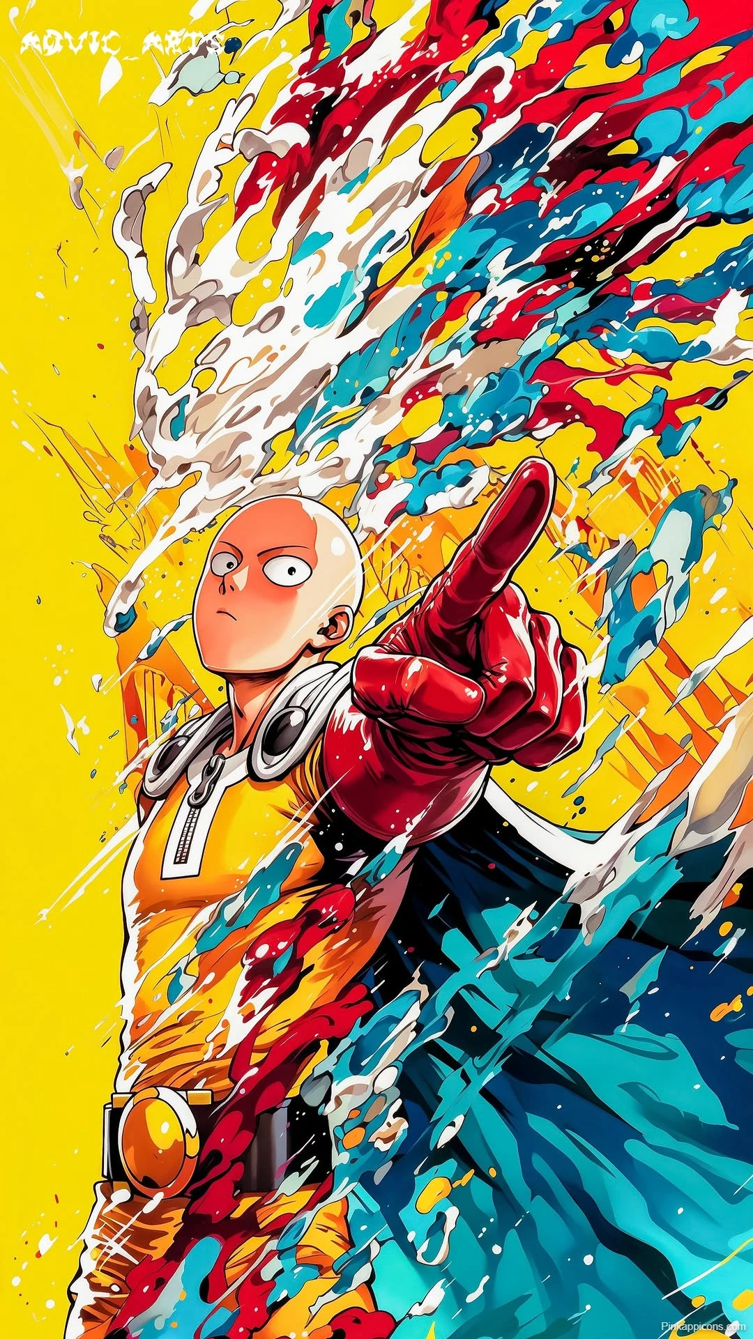 Saitama Pointing Wallpaper One Punch Man Heroic Pose Saitama Pointing Wallpaper One-Punch Man Heroic Pose