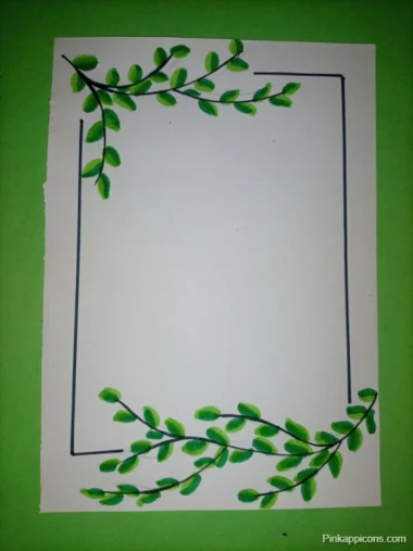 School Project Simple Border Assignment Front Page Design