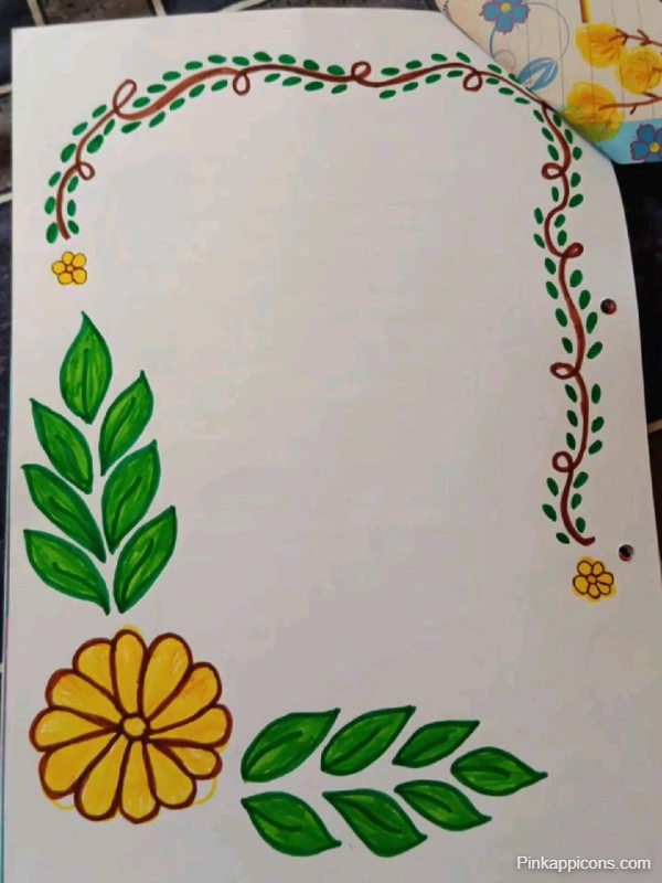 Simple Simple Handmade School Project Front Page Design