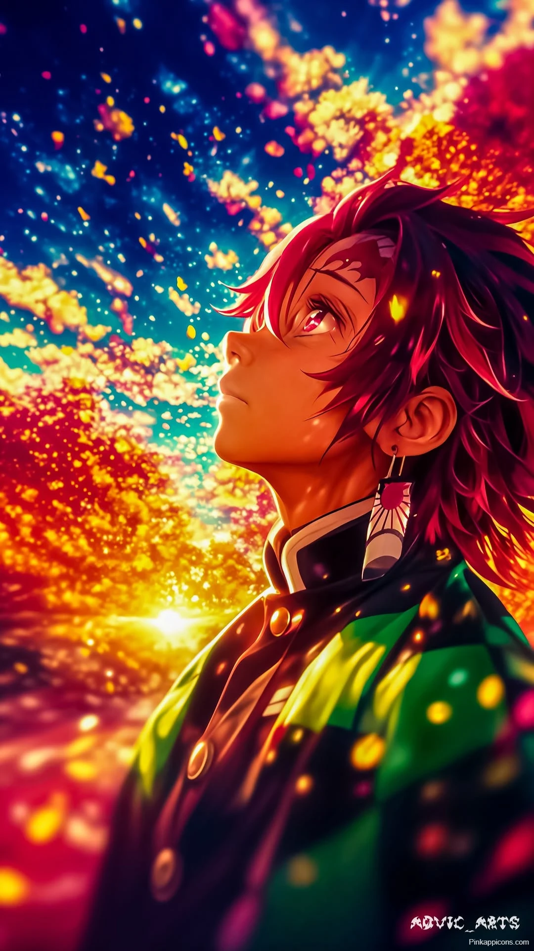 Tanjiro Kamado Colorful Sky Wallpaper Beautiful Demon Slayer Tanjiro Kamado Colorful Sky Wallpaper Beautiful Demon Slayer